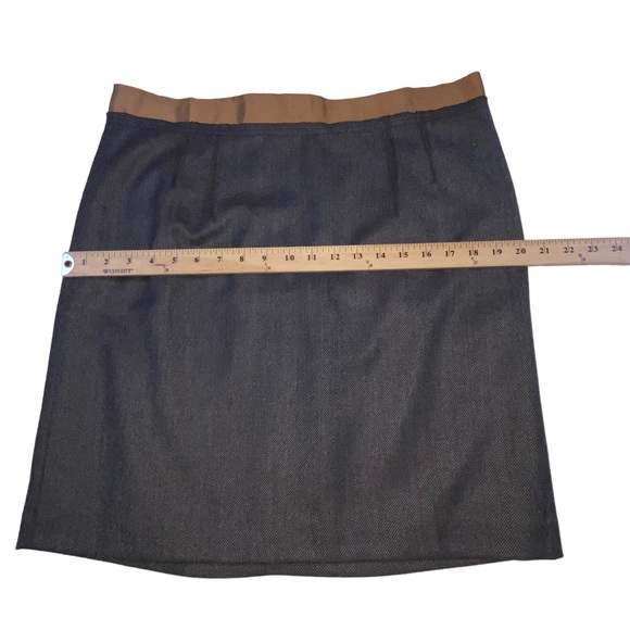 LOFT Wool Blend Brown Lined Pencil Skirt - Women’s 14 - Picture 3 of 10